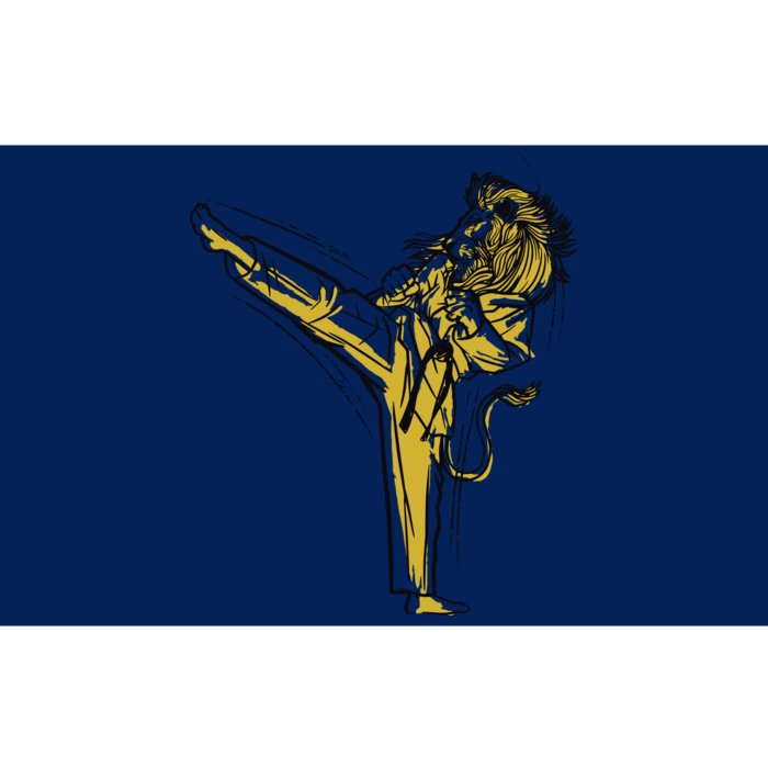 Karate Lion Kick Bumper Sticker