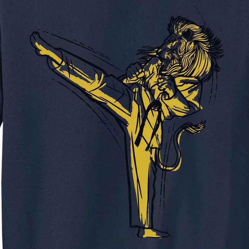 Karate Lion Kick Tall Sweatshirt