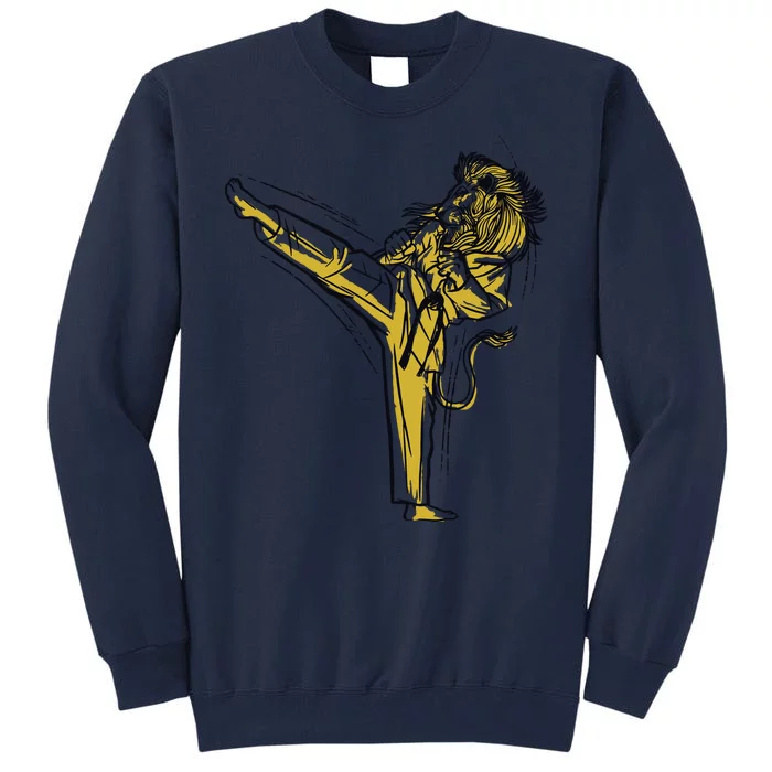 Karate Lion Kick Tall Sweatshirt