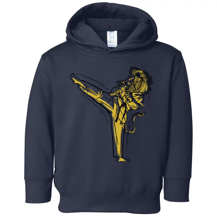 Karate Lion Kick Toddler Hoodie