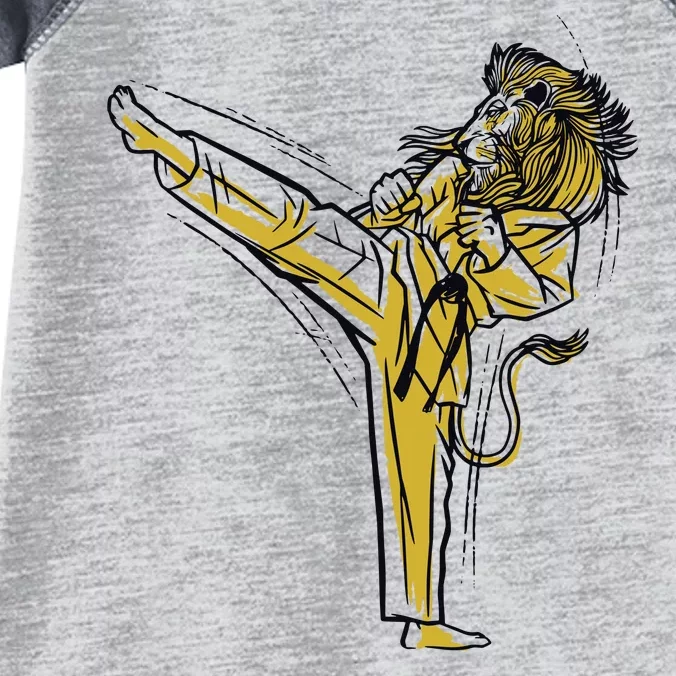 Karate Lion Kick Infant Baby Jersey Bodysuit