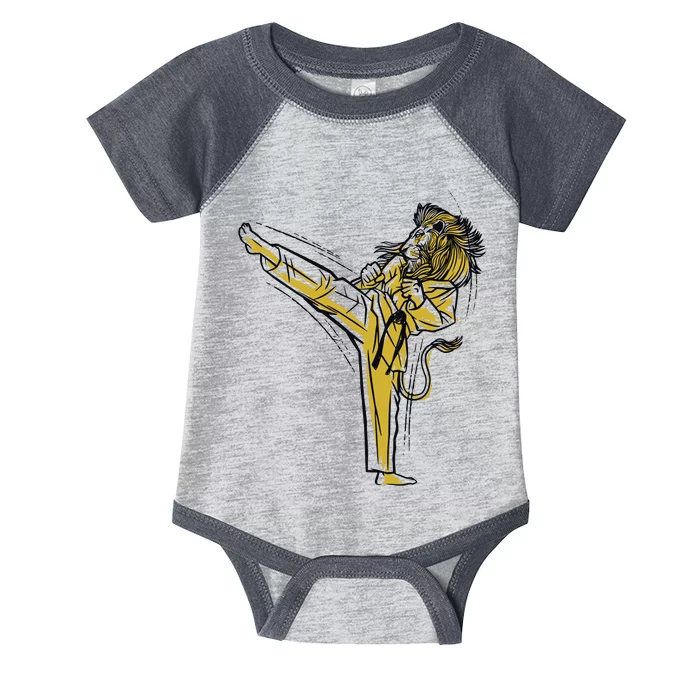 Karate Lion Kick Infant Baby Jersey Bodysuit