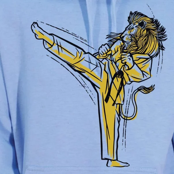 Karate Lion Kick Unisex Surf Hoodie