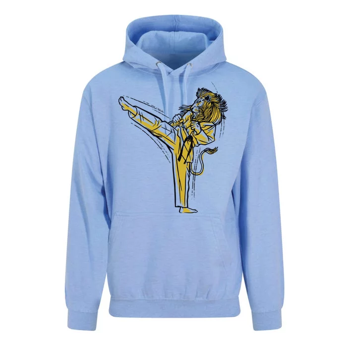 Karate Lion Kick Unisex Surf Hoodie