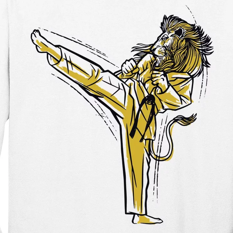 Karate Lion Kick Long Sleeve Shirt