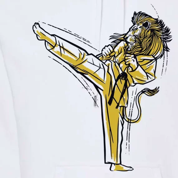 Karate Lion Kick Premium Hoodie