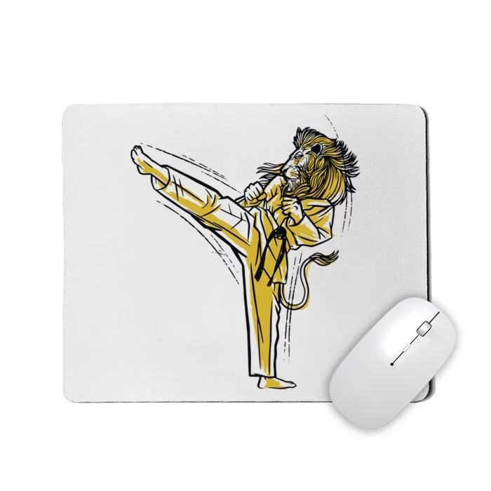 Karate Lion Kick Mousepad