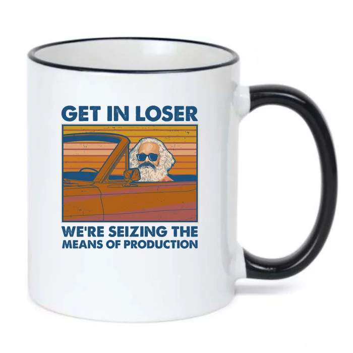 Karl Marx Get In Loser We're Seizing The Means Of Production Black Color Changing Mug