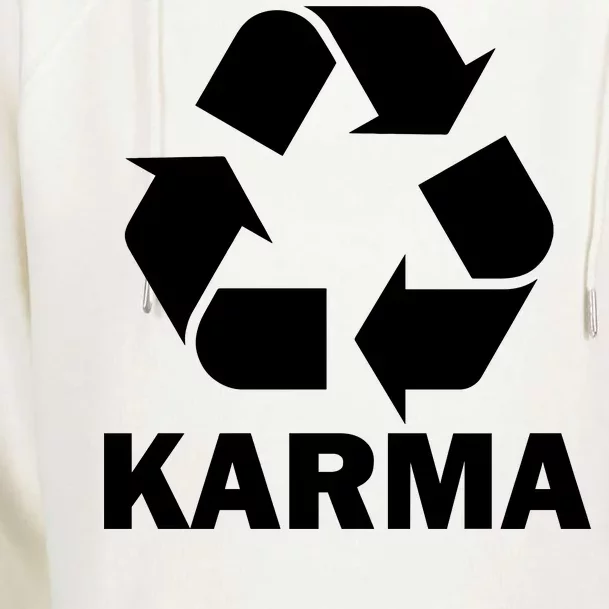 Karma Recycling Logo Womens Funnel Neck Pullover Hood