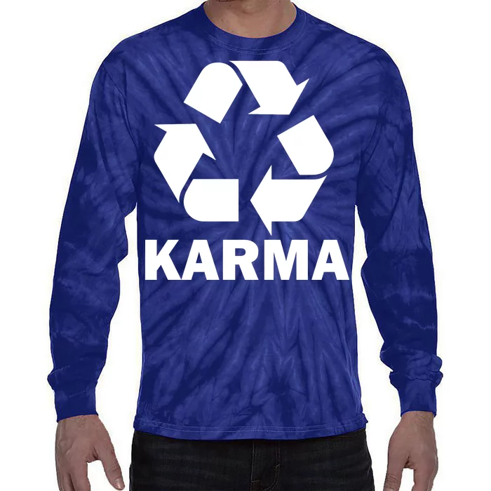 Karma Recycling Logo Tie-Dye Long Sleeve Shirt