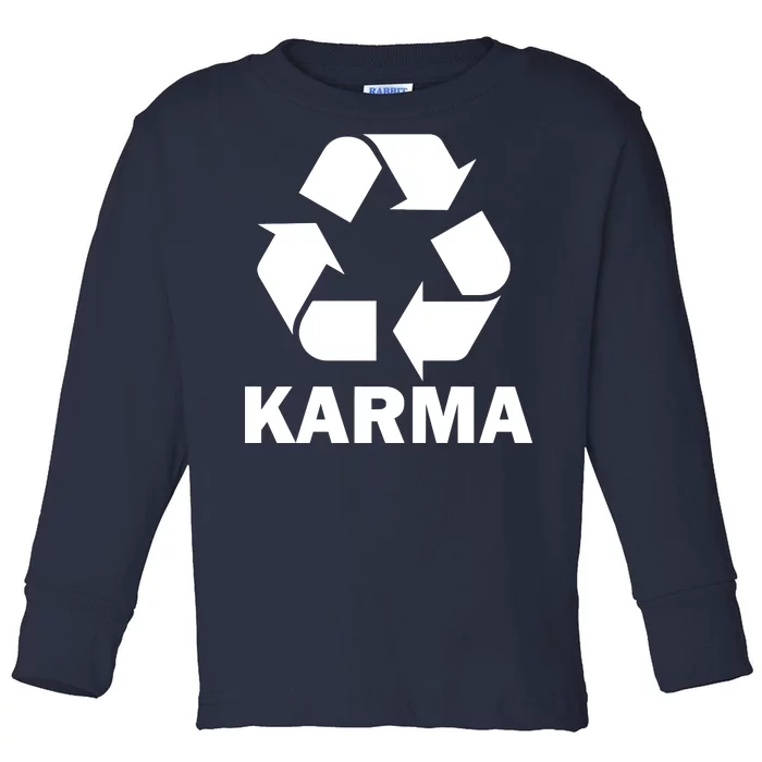 Karma Recycling Logo Toddler Long Sleeve Shirt