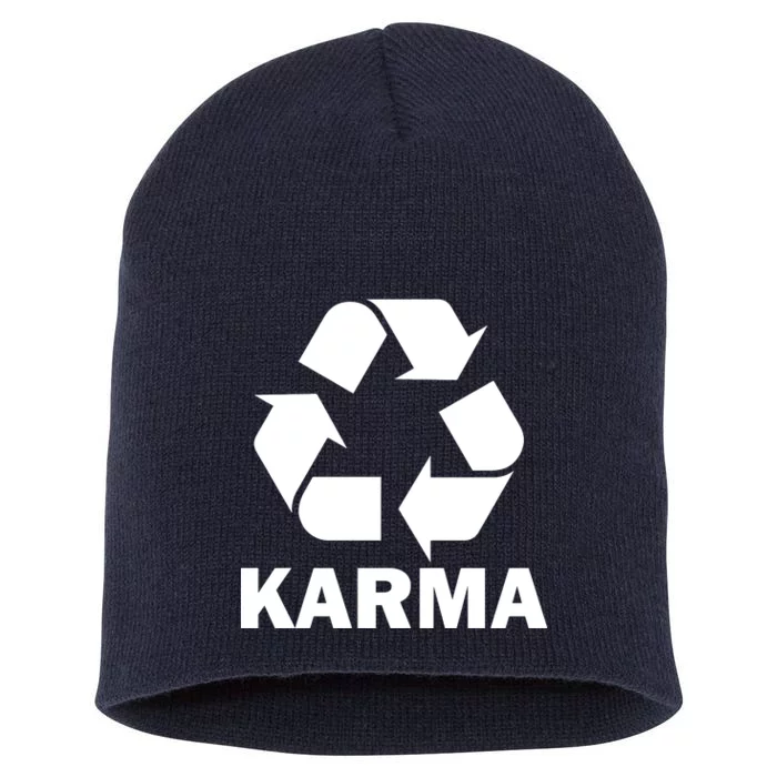 Karma Recycling Logo Short Acrylic Beanie