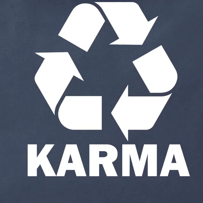 Karma Recycling Logo Zip Tote Bag