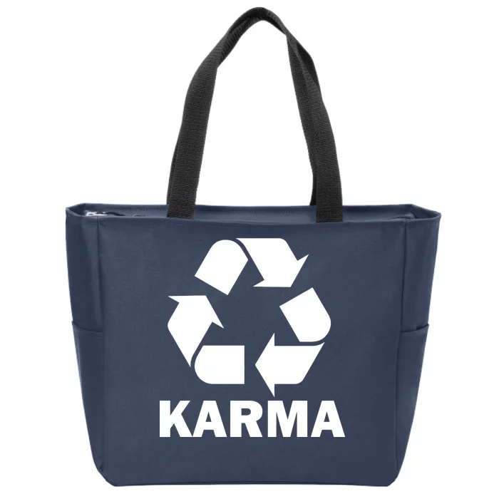 Karma Recycling Logo Zip Tote Bag