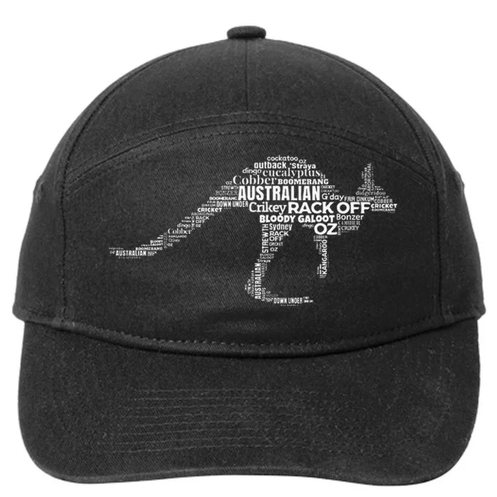 Kangaroo Australian Slang S For Aussies Australia 7-Panel Snapback Hat