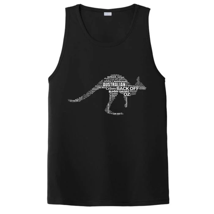 Kangaroo Australian Slang S For Aussies Australia Performance Tank