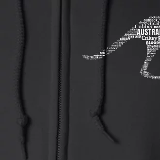 Kangaroo Australian Slang for Aussies Australia Full Zip Hoodie