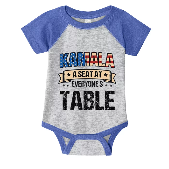 Kamala A Seat At EveryoneS Table Kamala Harris Infant Baby Jersey Bodysuit