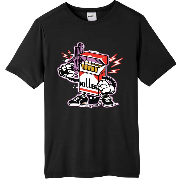 Killer Anti Smoking Cigarettes Funny Graffiti Cartoon ChromaSoft Performance T-Shirt