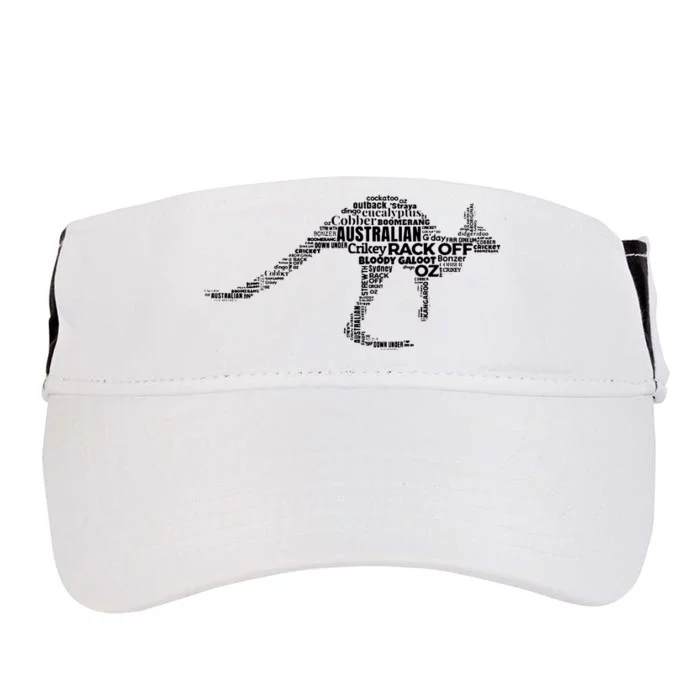 Kangaroo Australian Slang Shirts For Aussies Australia Adult Drive Performance Visor