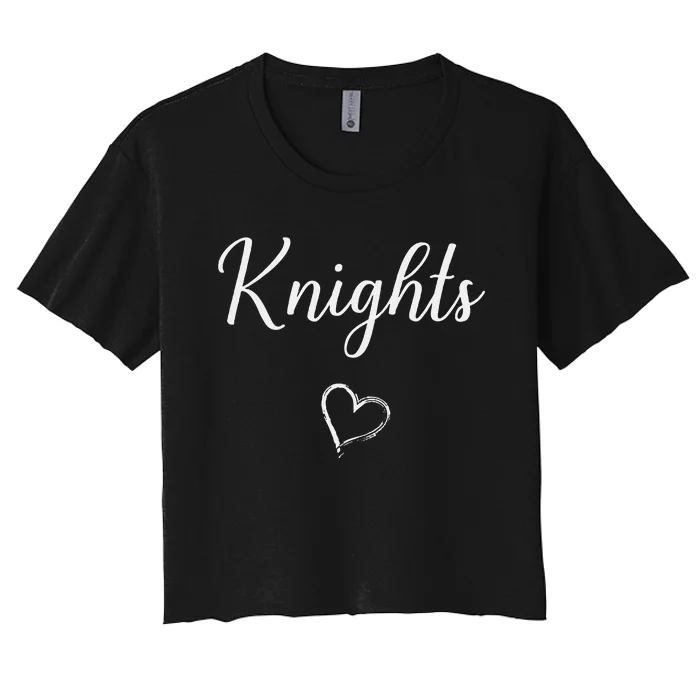 Knights Above Small Heart Arab Women's Crop Top Tee