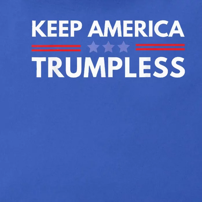 Keep America Trumpless Funny Anti Trump 2024 Zip Tote Bag