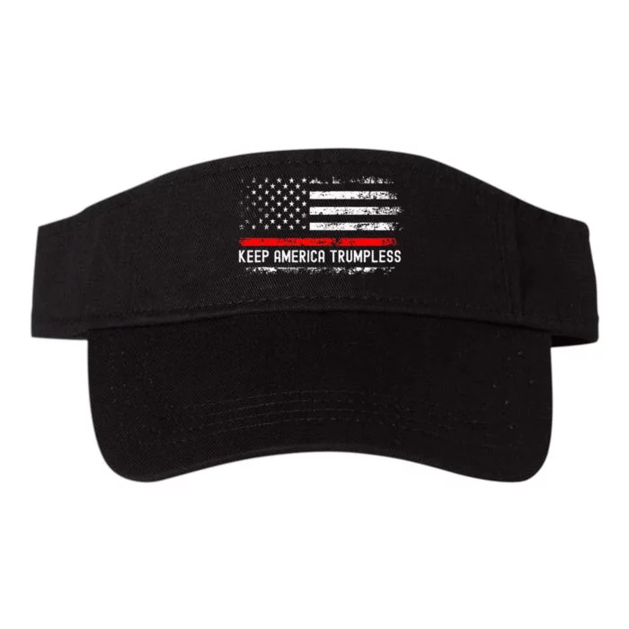 Keep America Trumpless Anti Trump 2024 Pro Democrat Valucap Bio-Washed Visor