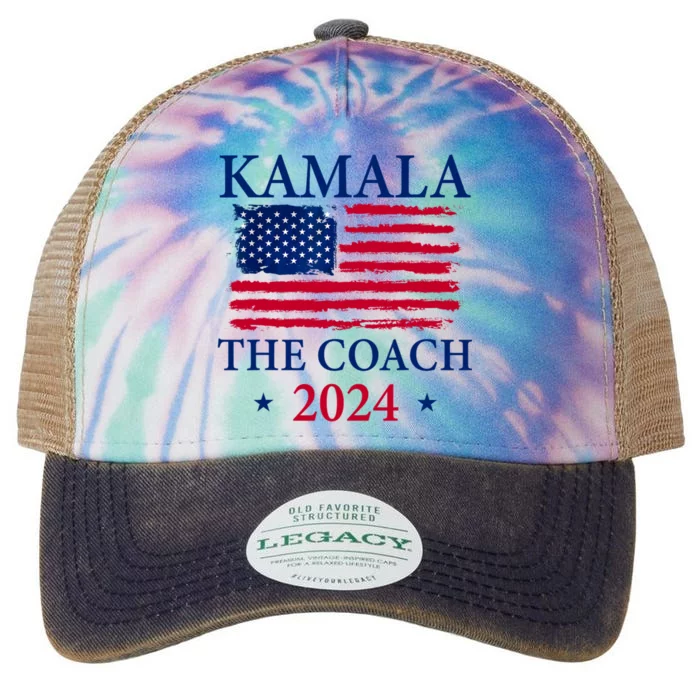 Kamala And The Coach 2024 Kamala Harris Tim Walz Legacy Tie Dye Trucker Hat