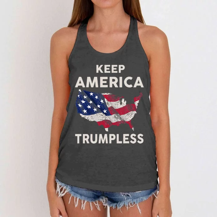 Keep America Trumpless Women's Knotted Racerback Tank