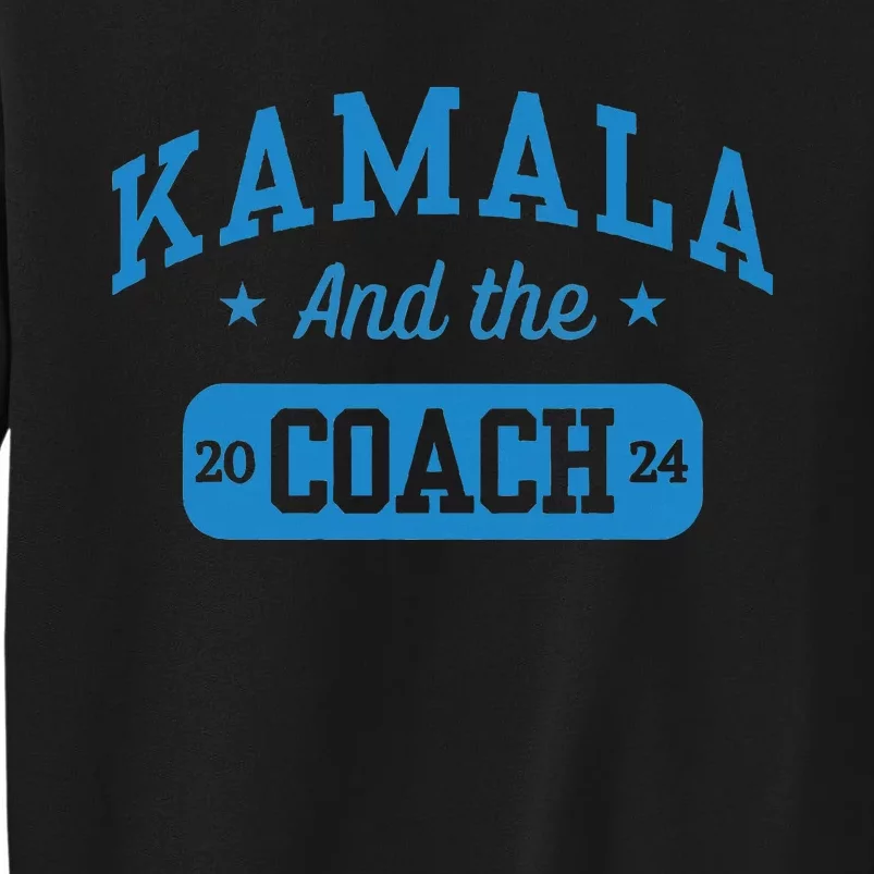 Kamala And The Coach Baseball Font Harris Walz Waltz 2024 Sweatshirt