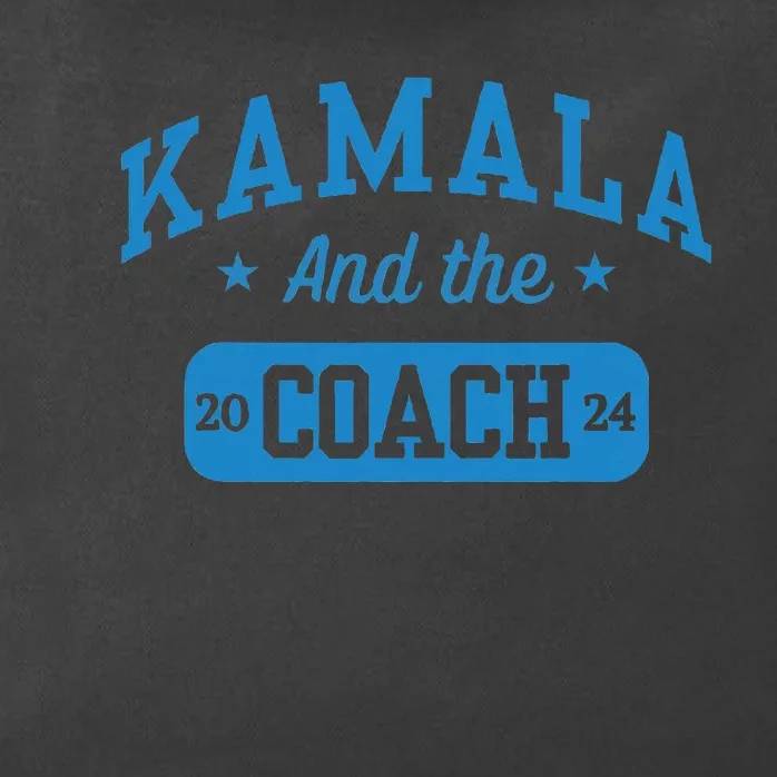 Kamala And The Coach Baseball Font Harris Walz Waltz 2024 Zip Tote Bag