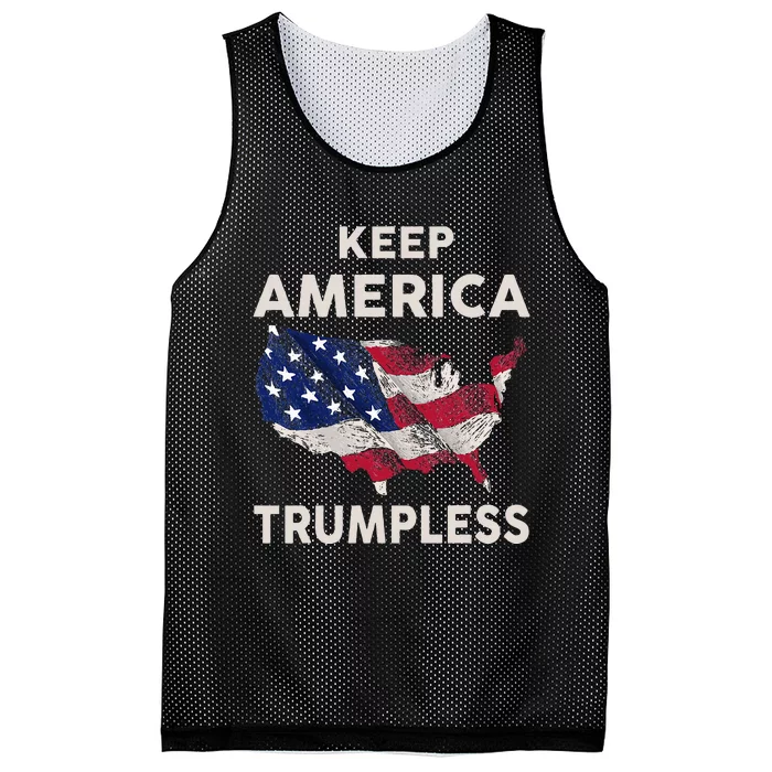 Keep America Trumpless Mesh Reversible Basketball Jersey Tank