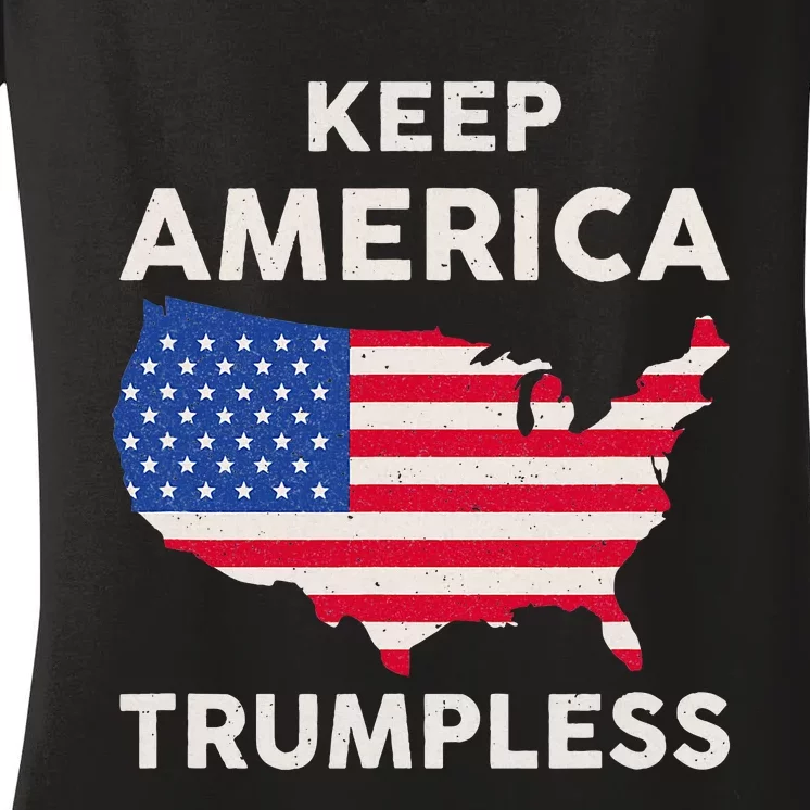 Keep America Trumpless Women's V-Neck T-Shirt