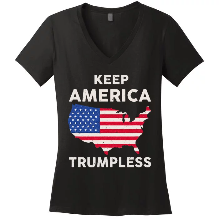 Keep America Trumpless Women's V-Neck T-Shirt