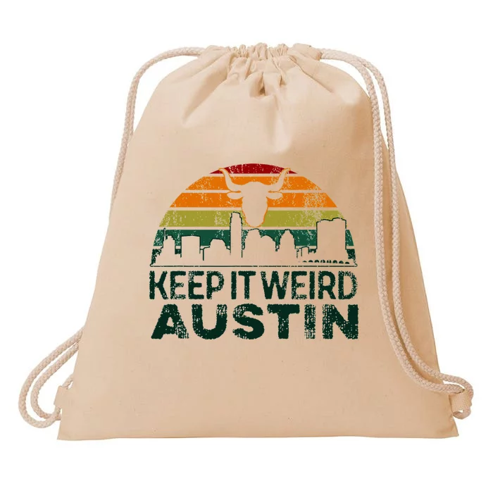 Keep Austin Texas Weird For Austinite Drawstring Bag