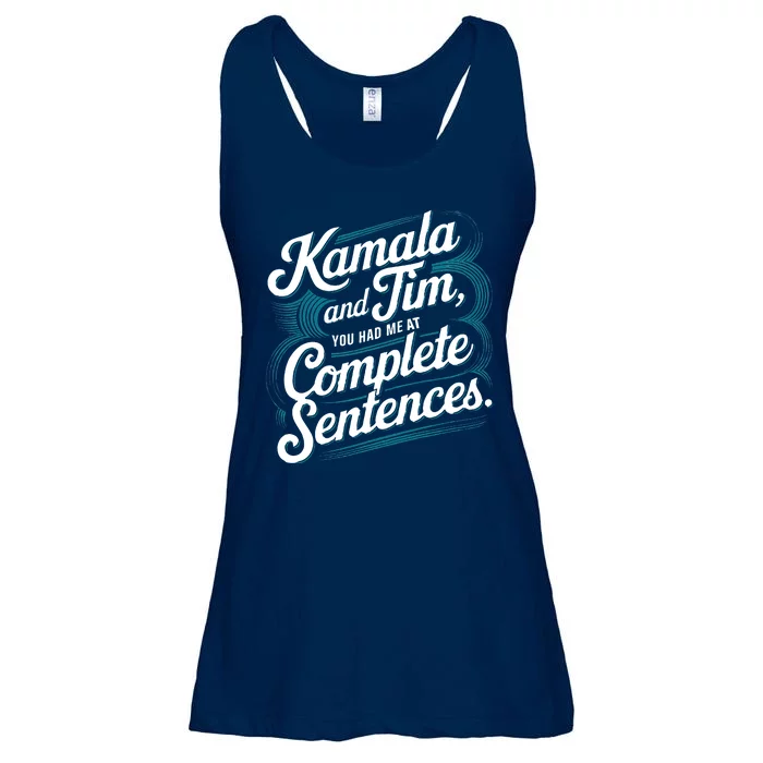 Kamala And Tim You Had Me At Complete Sentences Ladies Essential Flowy Tank