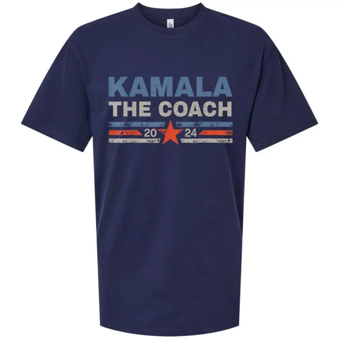 Kamala And The Coach 2024 Election Kamala Harris Tim Waltz Sueded Cloud Jersey T-Shirt