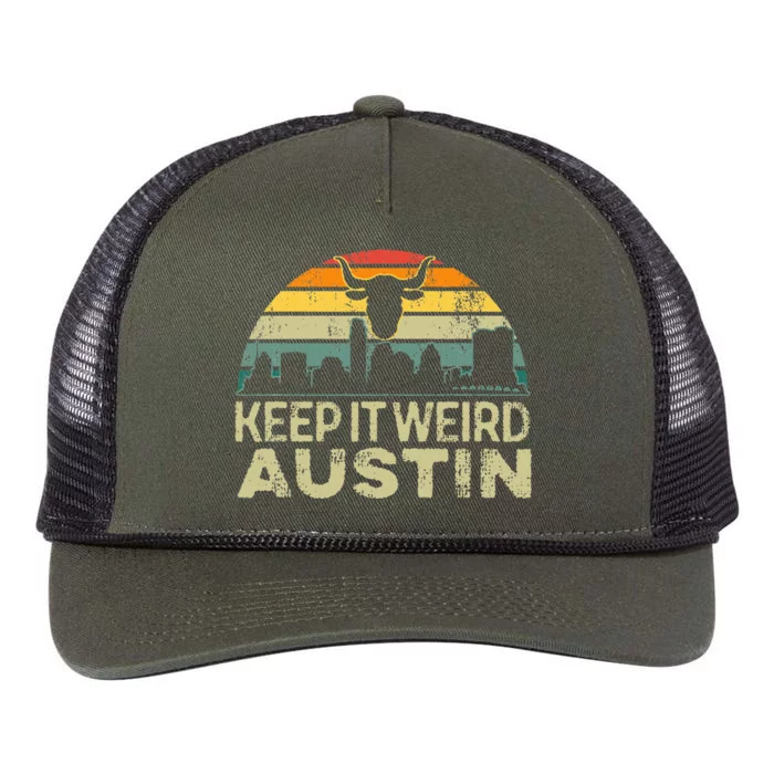 Keep Austin Texas Weird For Austinite Retro Rope Trucker Hat Cap