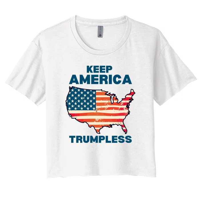 Keep America Trumpless Women's Crop Top Tee