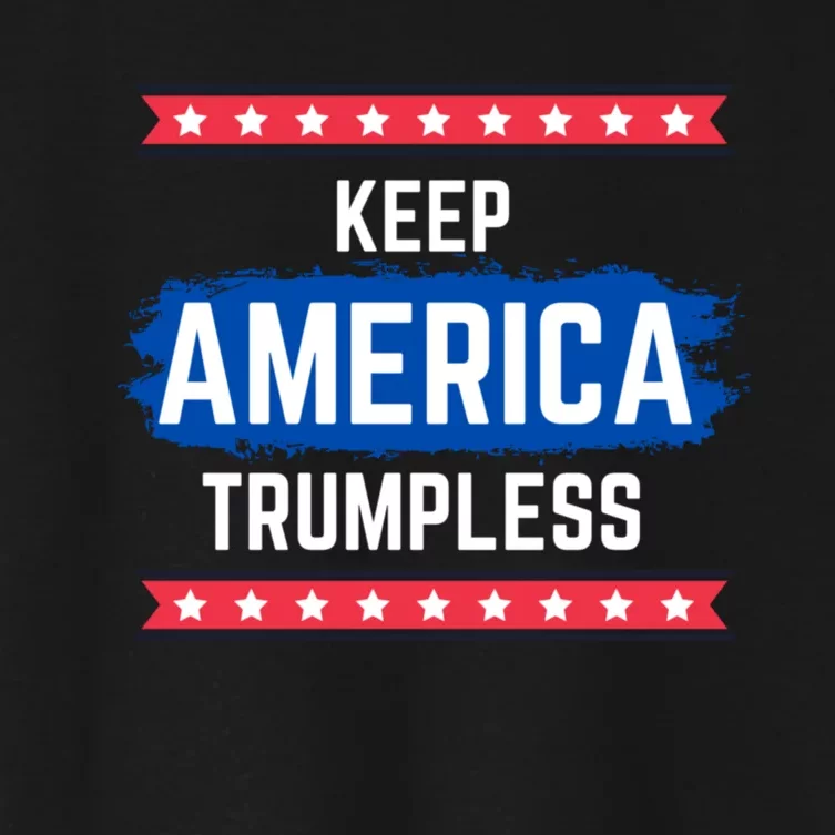 KEEP AMERICA TRUMPLESS Women's Crop Top Tee