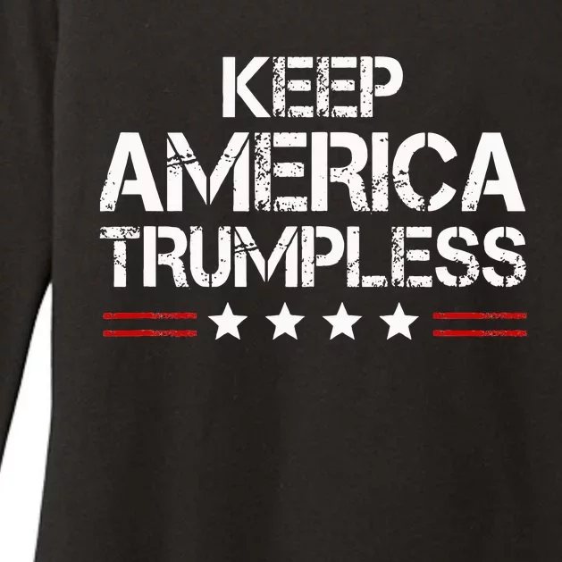 Keep America Trumpless Funny Anti Trump Womens CVC Long Sleeve Shirt