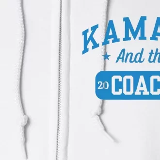 Kamala And The Coach Baseball Font Harris Walz Waltz 2024 Full Zip Hoodie