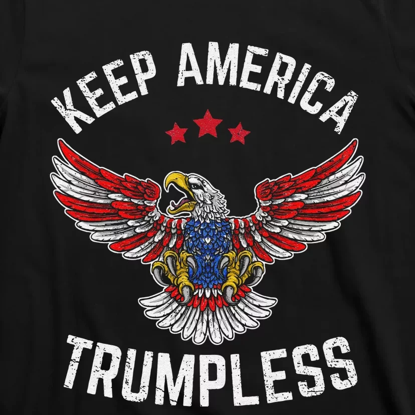 Keep America Trumpless Eagle USA Flag T-Shirt