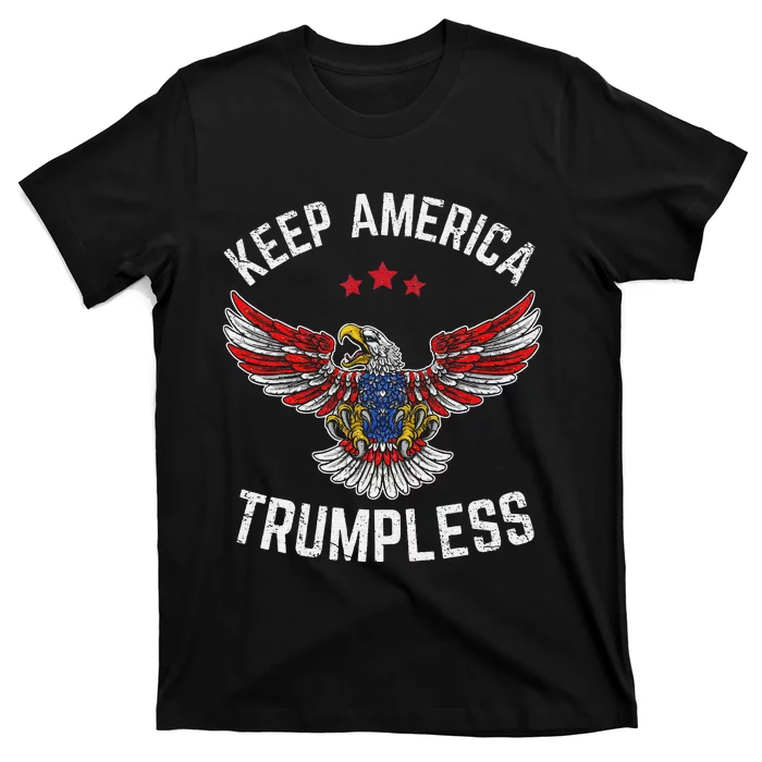 Keep America Trumpless Eagle USA Flag T-Shirt