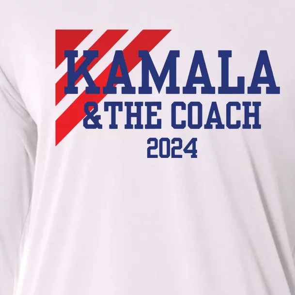 Kamala And The Coach 2024 Kamala Harris Tim Walz Cooling Performance Long Sleeve Crew