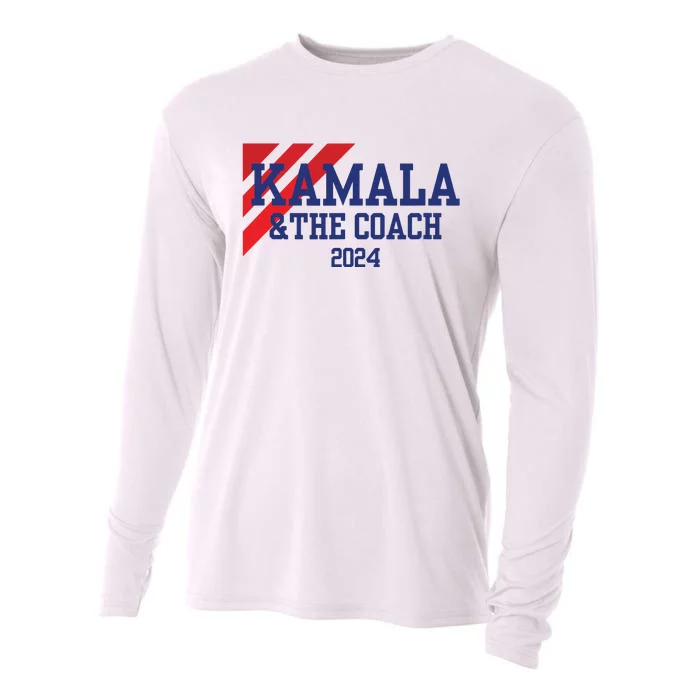 Kamala And The Coach 2024 Kamala Harris Tim Walz Cooling Performance Long Sleeve Crew