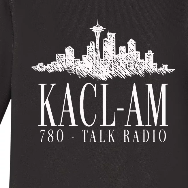 Kacl Am Talk Radio Baby Long Sleeve Bodysuit