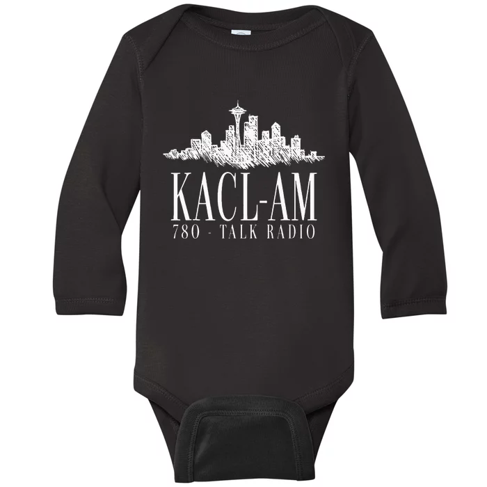 Kacl Am Talk Radio Baby Long Sleeve Bodysuit