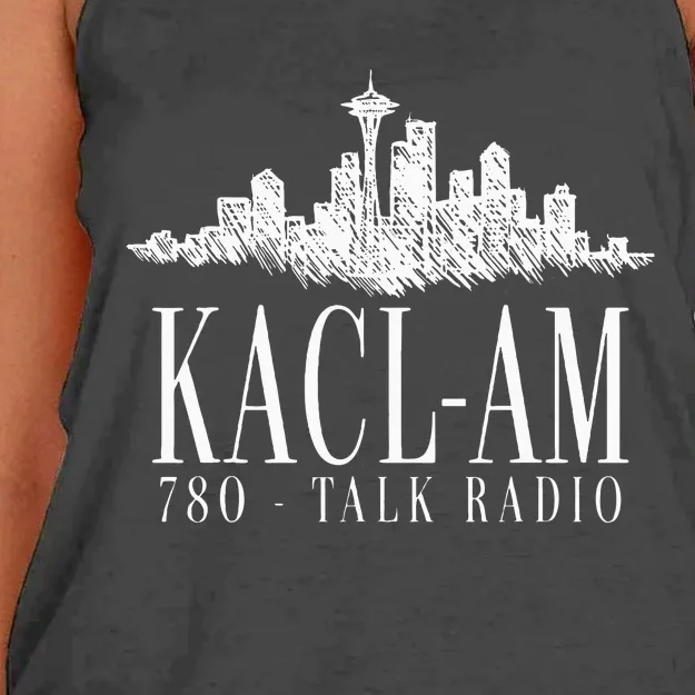 Kacl Am Talk Radio Women's Knotted Racerback Tank