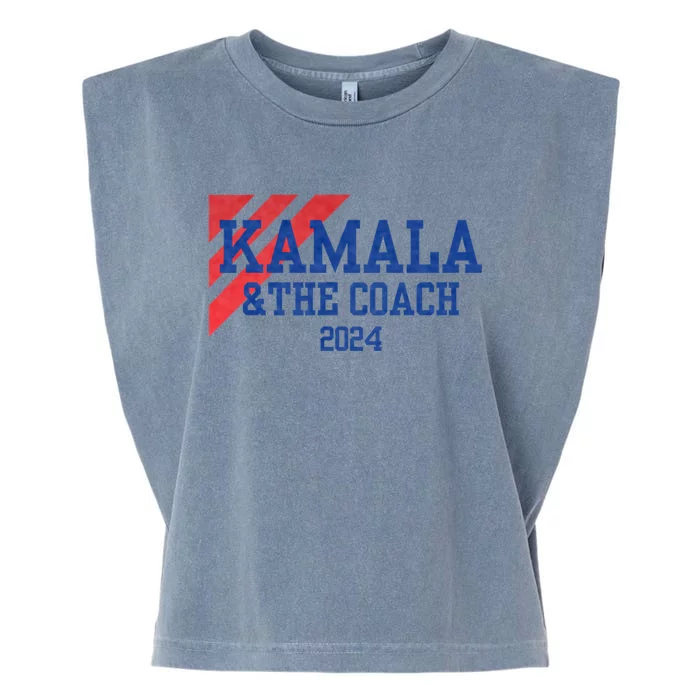 Kamala And The Coach 2024 Kamala Harris Tim Walz Garment-Dyed Women's Muscle Tee